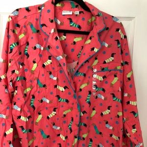 Dachshund Flannel PJs - Longsleeve w/ pants